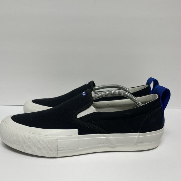 OBRA Mens 240 Black Canvas Sneakers Size 11 Vulcanized Footwear Casual Shoe - Picture 4 of 9